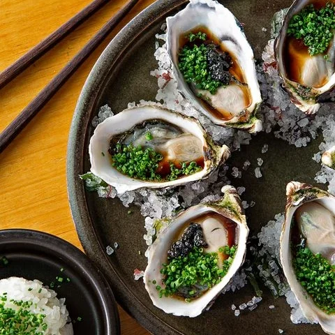 huitres a la sauce tosazu huile a l ail